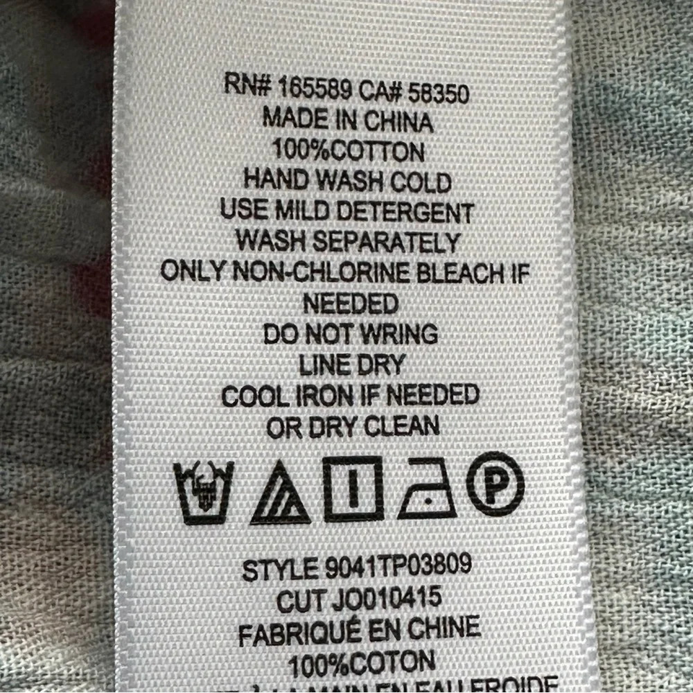 Joie Jindrah Gathered Printed Cotton Blouse. Sz: XL - Picture 10 of 11